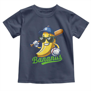 Cute Banana Graphics Toddler T Shirt Funny Sports Baseball Lover TS02 Navy Print Your Wear