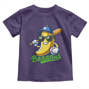 Cute Banana Graphics Toddler T Shirt Funny Sports Baseball Lover TS02 Purple Print Your Wear