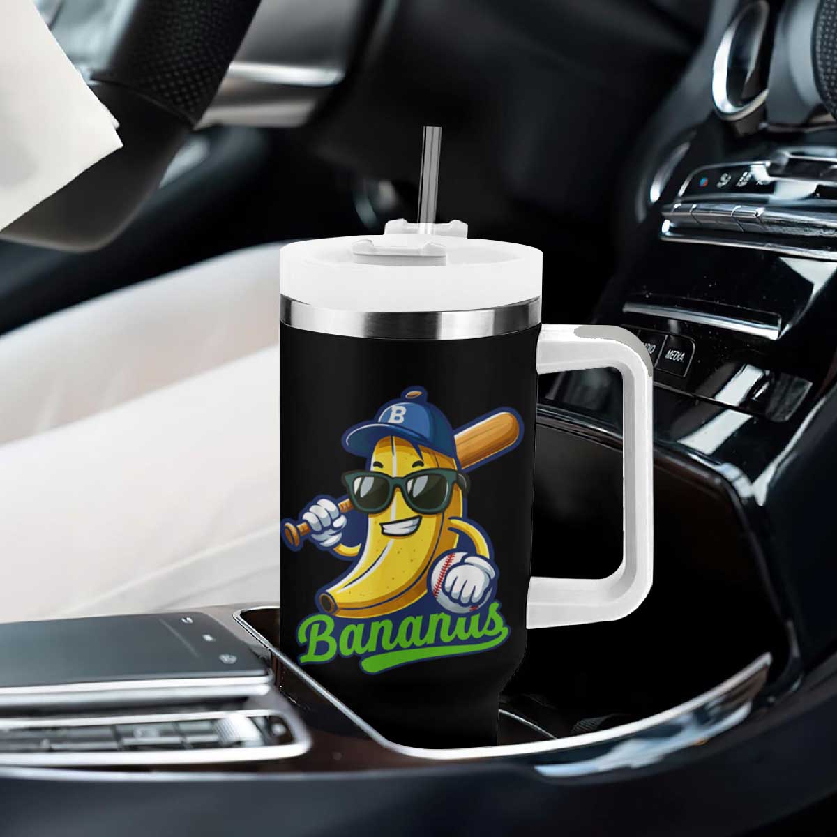 Cute Banana Graphics Tumbler With Handle Funny Sports Baseball Lover TS02 Print Your Wear