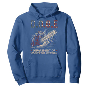 Chainsaw For Bureaucracy Hoodie Funny DOGE USA Flag TS02 Royal Blue Print Your Wear