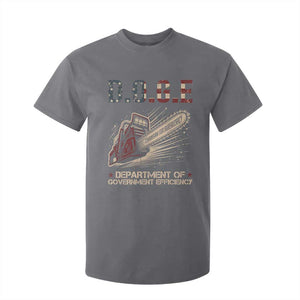 Chainsaw For Bureaucracy T Shirt For Kid Funny DOGE USA Flag TS02 Charcoal Print Your Wear