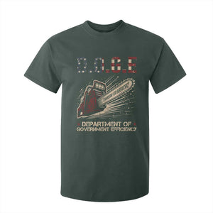 Chainsaw For Bureaucracy T Shirt For Kid Funny DOGE USA Flag TS02 Dark Forest Green Print Your Wear