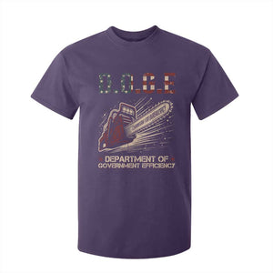 Chainsaw For Bureaucracy T Shirt For Kid Funny DOGE USA Flag TS02 Purple Print Your Wear