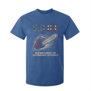 Chainsaw For Bureaucracy T Shirt For Kid Funny DOGE USA Flag TS02 Royal Blue Print Your Wear