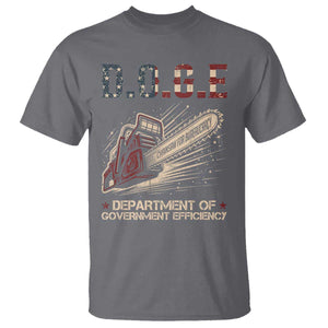 Chainsaw For Bureaucracy T Shirt Funny DOGE USA Flag TS02 Charcoal Print Your Wear