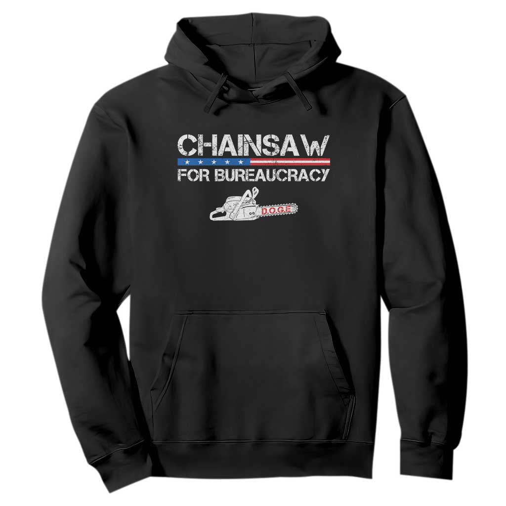 Chainsaw For Bureaucracy Hoodie DOGE Department Of Government TS02 Black Print Your Wear