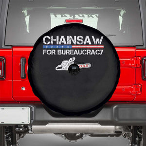 Chainsaw For Bureaucracy Spare Tire Cover DOGE Department Of Government TS02 Black Print Your Wear