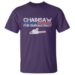 Chainsaw For Bureaucracy T Shirt DOGE Department Of Government TS02 Purple Print Your Wear