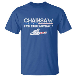 Chainsaw For Bureaucracy T Shirt DOGE Department Of Government TS02 Royal Blue Print Your Wear