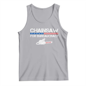 Chainsaw For Bureaucracy Tank Top DOGE Department Of Government TS02 Athletic Heather Print Your Wear