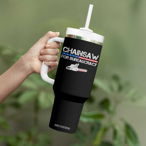 Chainsaw For Bureaucracy Tumbler With Handle DOGE Department Of Government TS02 Print Your Wear