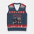 Chainsaw For Bureaucracy V-Neck Knit Sweater Vest Cutting Government Waste In Record Time DOGE TS02 Navy Red Print Your Wear