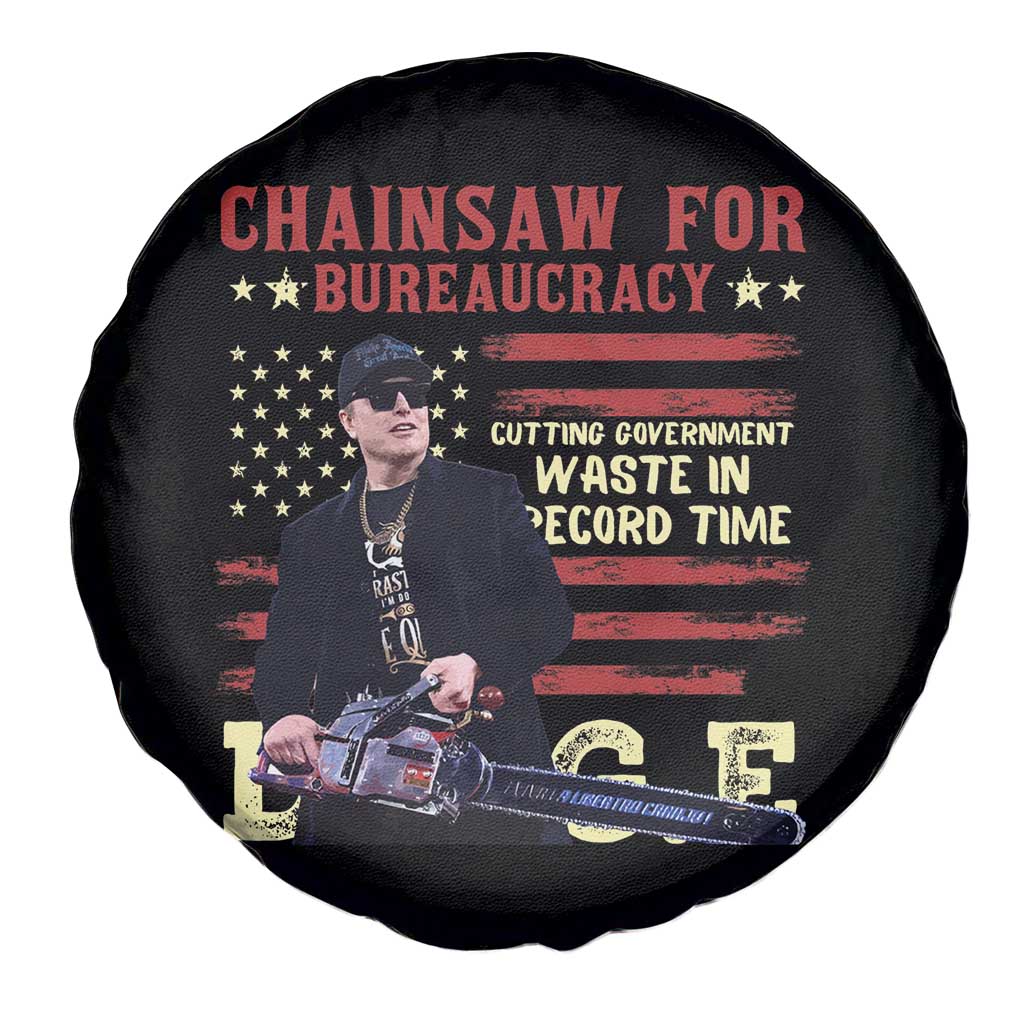 Chainsaw For Bureaucracy Spare Tire Cover Cutting Government Waste In Record Time DOGE TS02 Print Your Wear