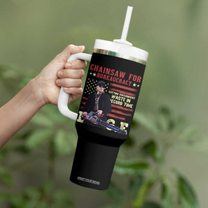Chainsaw For Bureaucracy Tumbler With Handle Cutting Government Waste In Record Time DOGE TS02 Print Your Wear
