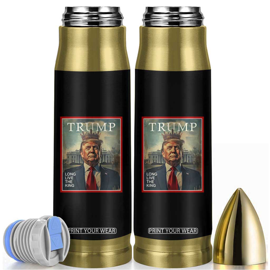 Trump 2025 Bullet Tumbler Long Live The King Patriotic Graphic TS02 Black Print Your Wear