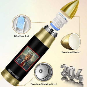 Trump 2025 Bullet Tumbler Long Live The King Patriotic Graphic TS02 Print Your Wear