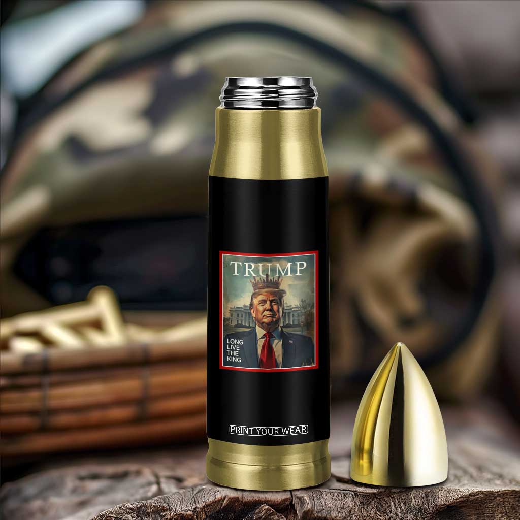 Trump 2025 Bullet Tumbler Long Live The King Patriotic Graphic TS02 Print Your Wear