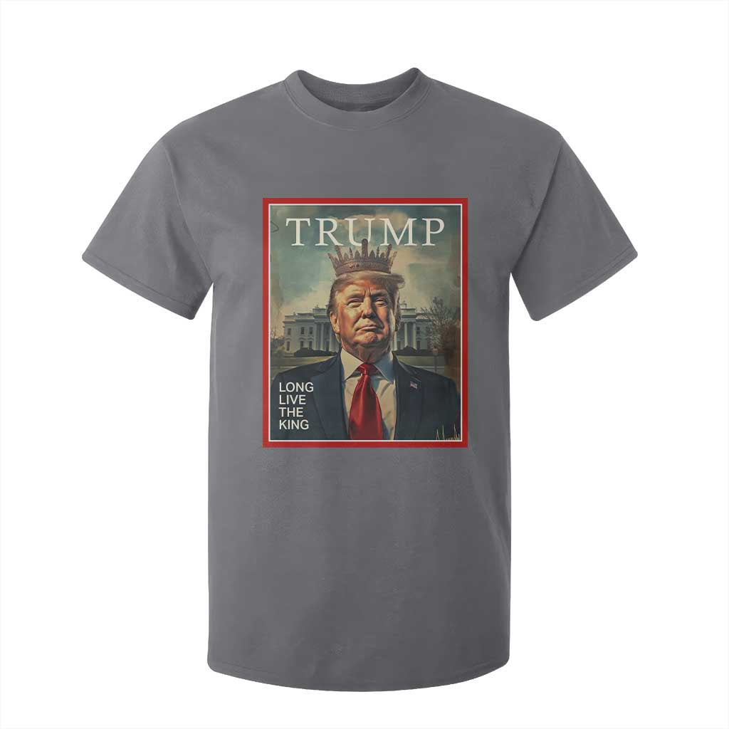 Trump 2025 T Shirt For Kid Long Live The King Patriotic Graphic TS02 Charcoal Print Your Wear