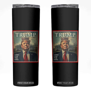 Trump 2025 Skinny Tumbler Long Live The King Patriotic Graphic TS02 Black Print Your Wear