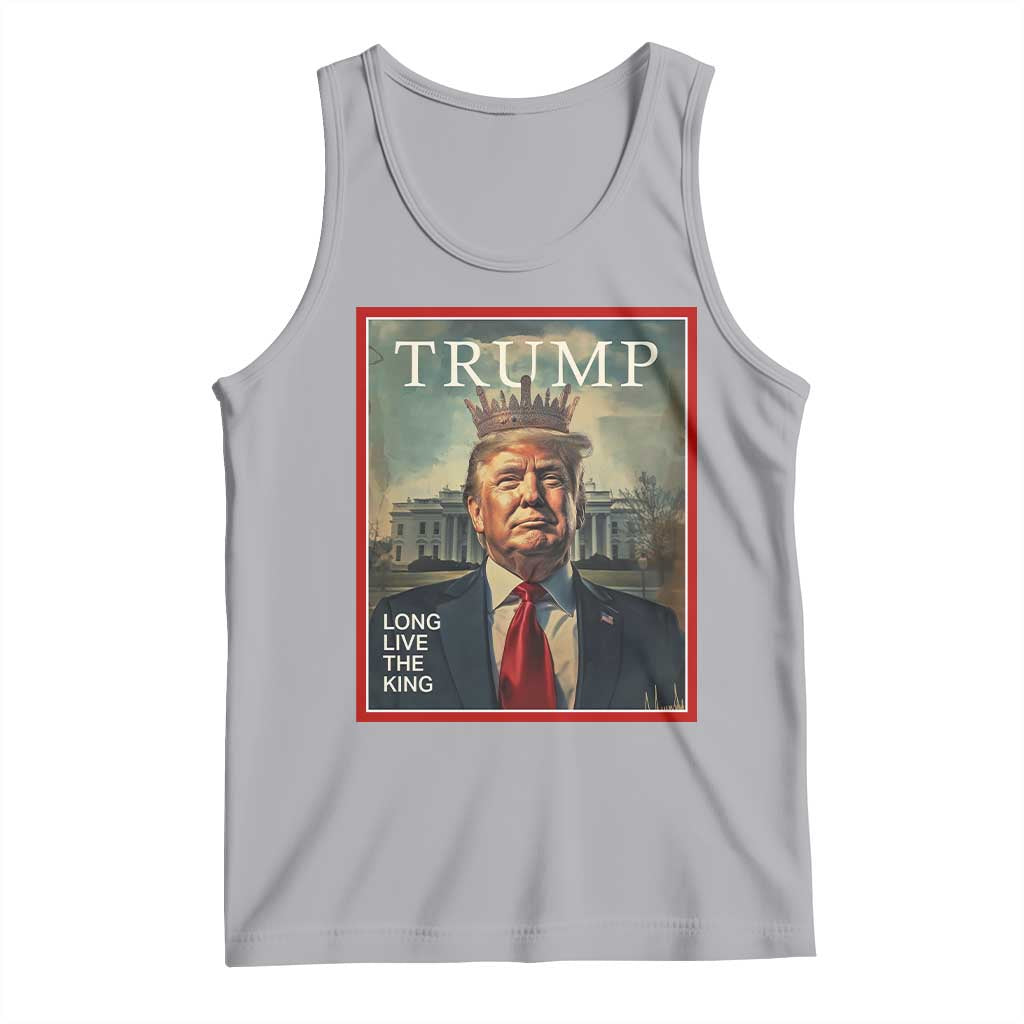 Trump 2025 Tank Top Long Live The King Patriotic Graphic TS02 Athletic Heather Print Your Wear