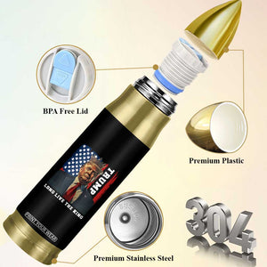 Trump 2025 Bullet Tumbler President Long Live the King American Flag TS02 Print Your Wear