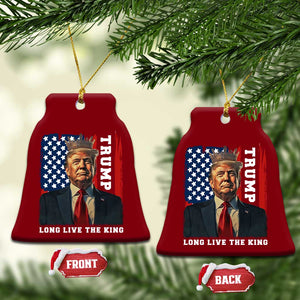 Trump 2025 Ceramic Ornament President Long Live the King American Flag TS02 Print Your Wear