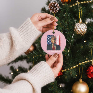 Trump 2025 Ceramic Ornament President Long Live the King American Flag TS02 1pc Light Pink Print Your Wear