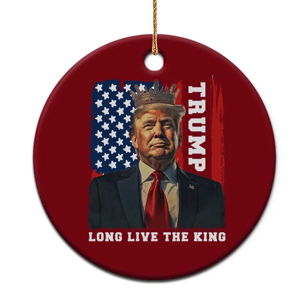 Trump 2025 Ceramic Ornament President Long Live the King American Flag TS02 1pc Red Print Your Wear