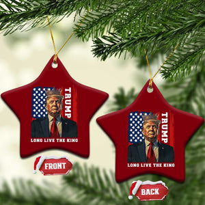 Trump 2025 Ceramic Ornament President Long Live the King American Flag TS02 Print Your Wear