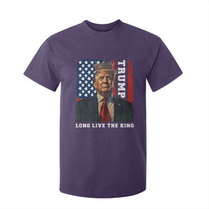 Trump 2025 T Shirt For Kid President Long Live the King American Flag TS02 Purple Print Your Wear