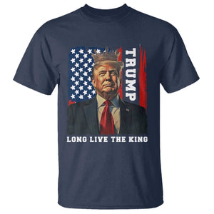 Trump 2025 T Shirt President Long Live the King American Flag TS02 Navy Print Your Wear