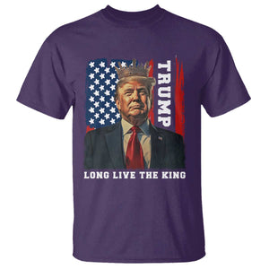 Trump 2025 T Shirt President Long Live the King American Flag TS02 Purple Print Your Wear