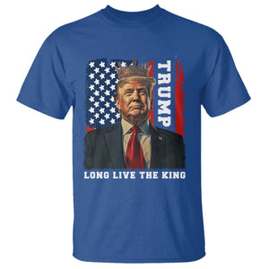 Trump 2025 T Shirt President Long Live the King American Flag TS02 Royal Blue Print Your Wear