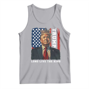 Trump 2025 Tank Top President Long Live the King American Flag TS02 Athletic Heather Print Your Wear