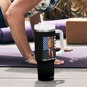 Trump 2025 Tumbler With Handle President Long Live the King American Flag TS02 Print Your Wear