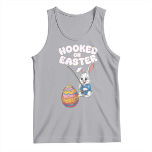 Cute Bunny Fishing Tank Top Hooked for Easter Eggs Funny Holiday TS02 Athletic Heather Print Your Wear