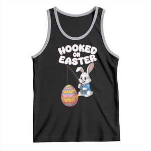 Cute Bunny Fishing Tank Top Hooked for Easter Eggs Funny Holiday TS02 Black Athletic Heather Print Your Wear