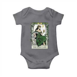 The Sassy Lass Tarot Card Baby Onesie Funny St Patrick's Day TS02 Charcoal Print Your Wear