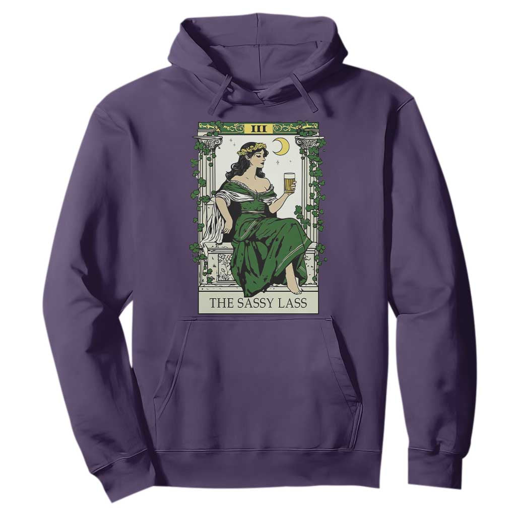The Sassy Lass Tarot Card Hoodie Funny St Patrick's Day TS02 Purple Print Your Wear