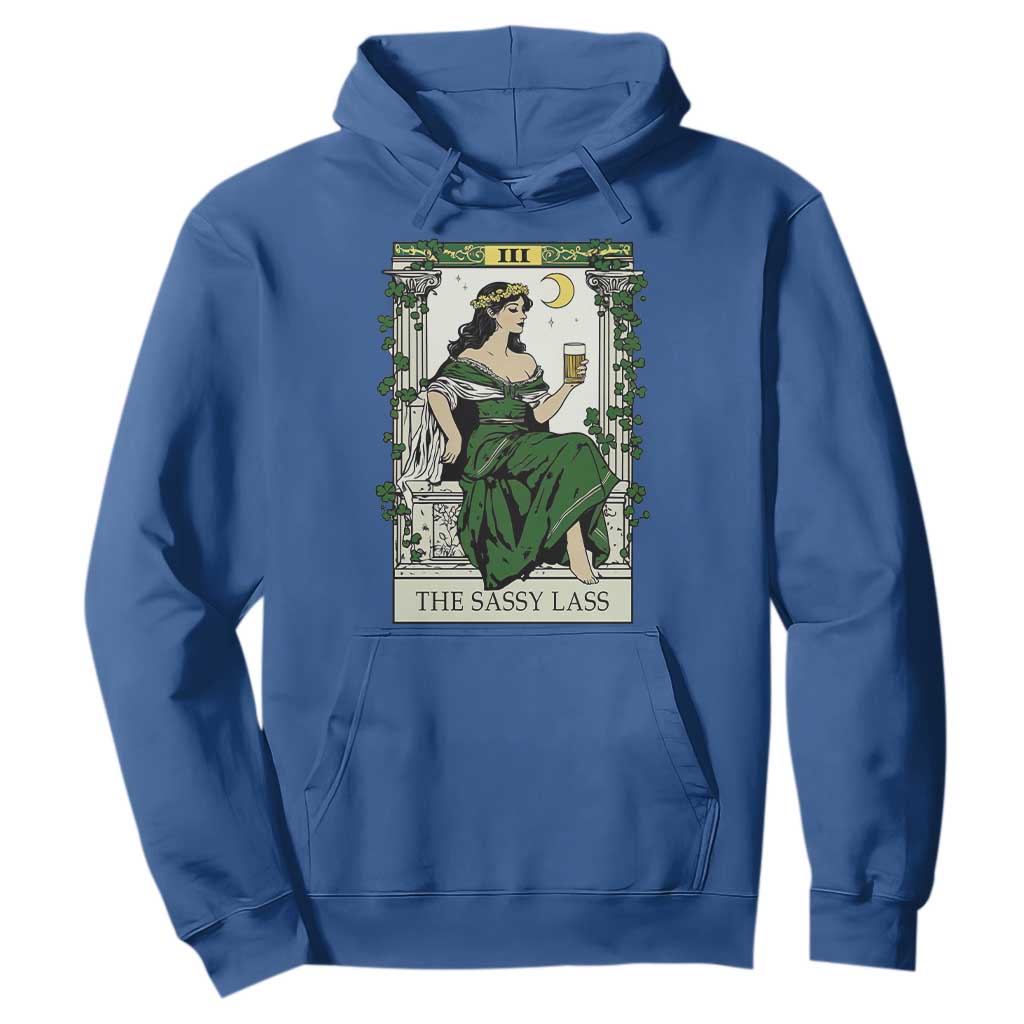 The Sassy Lass Tarot Card Hoodie Funny St Patrick's Day TS02 Royal Blue Print Your Wear