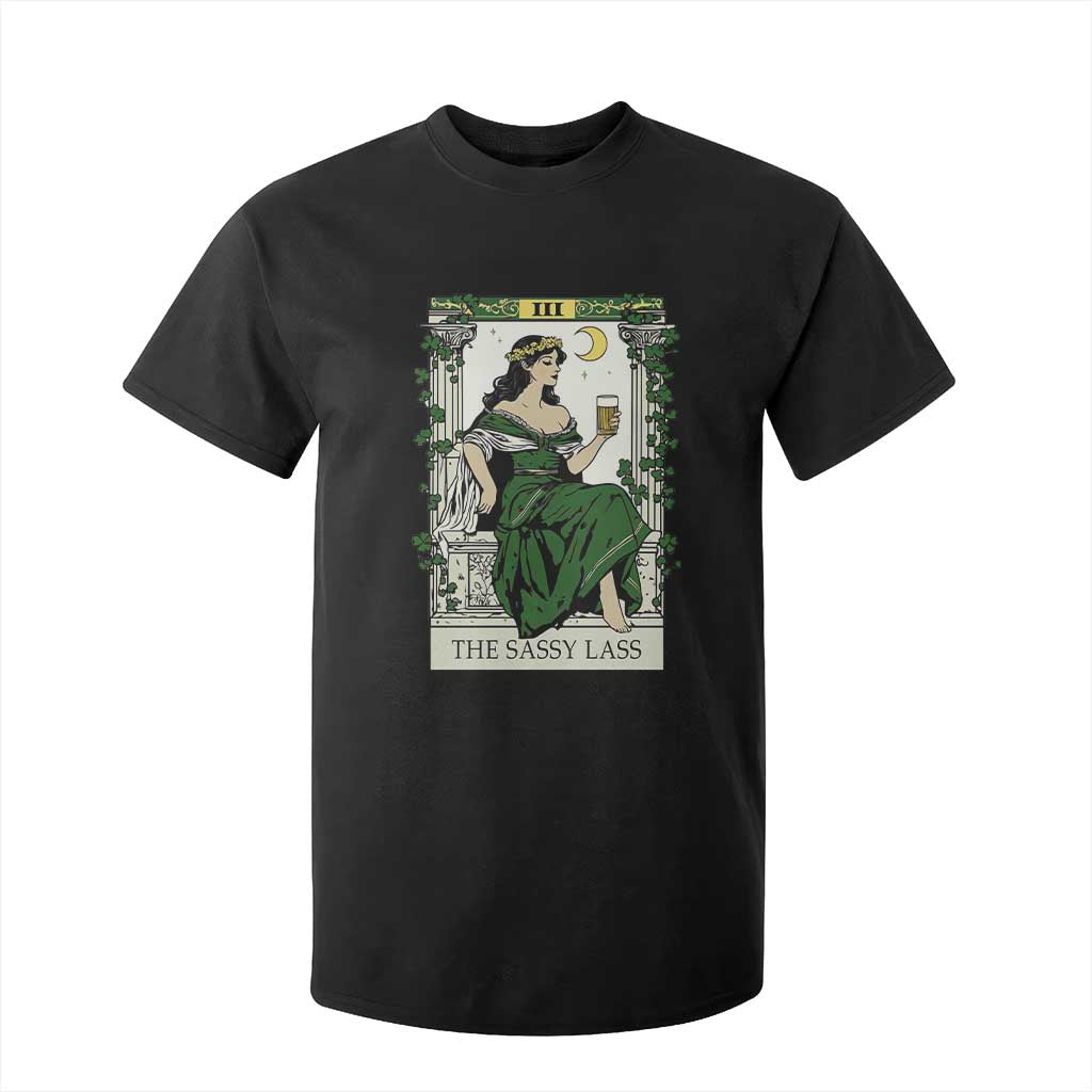 The Sassy Lass Tarot Card T Shirt For Kid Funny St Patrick's Day TS02 Black Print Your Wear