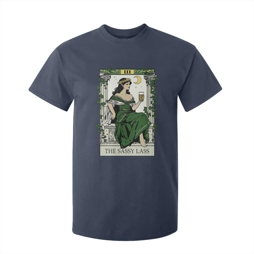 The Sassy Lass Tarot Card T Shirt For Kid Funny St Patrick's Day TS02 Navy Print Your Wear
