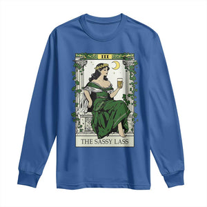 The Sassy Lass Tarot Card Long Sleeve Shirt Funny St Patrick's Day TS02 Royal Blue Print Your Wear