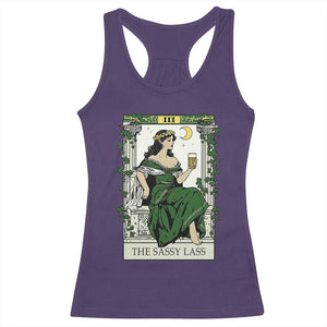 The Sassy Lass Tarot Card Racerback Tank Top Funny St Patrick's Day TS02 Purple Print Your Wear