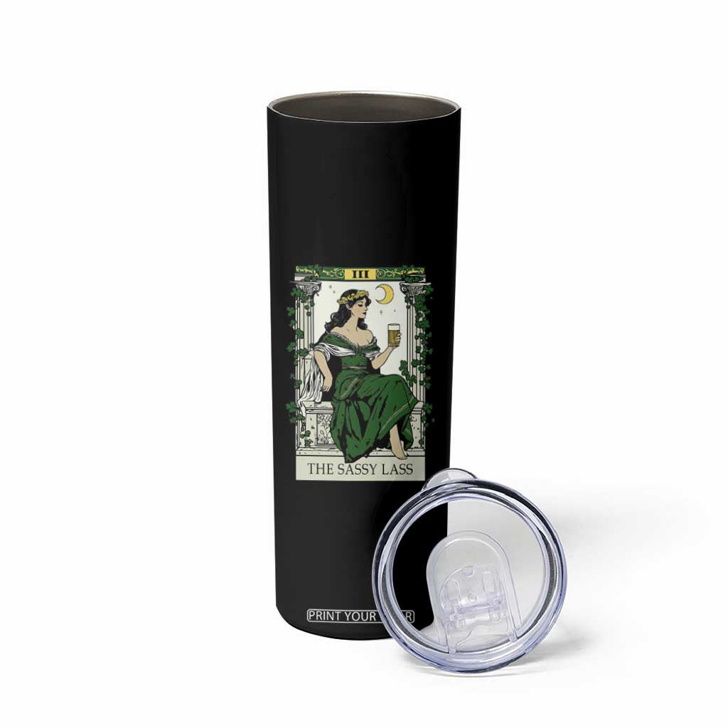 The Sassy Lass Tarot Card Skinny Tumbler Funny St Patrick's Day TS02 Print Your Wear