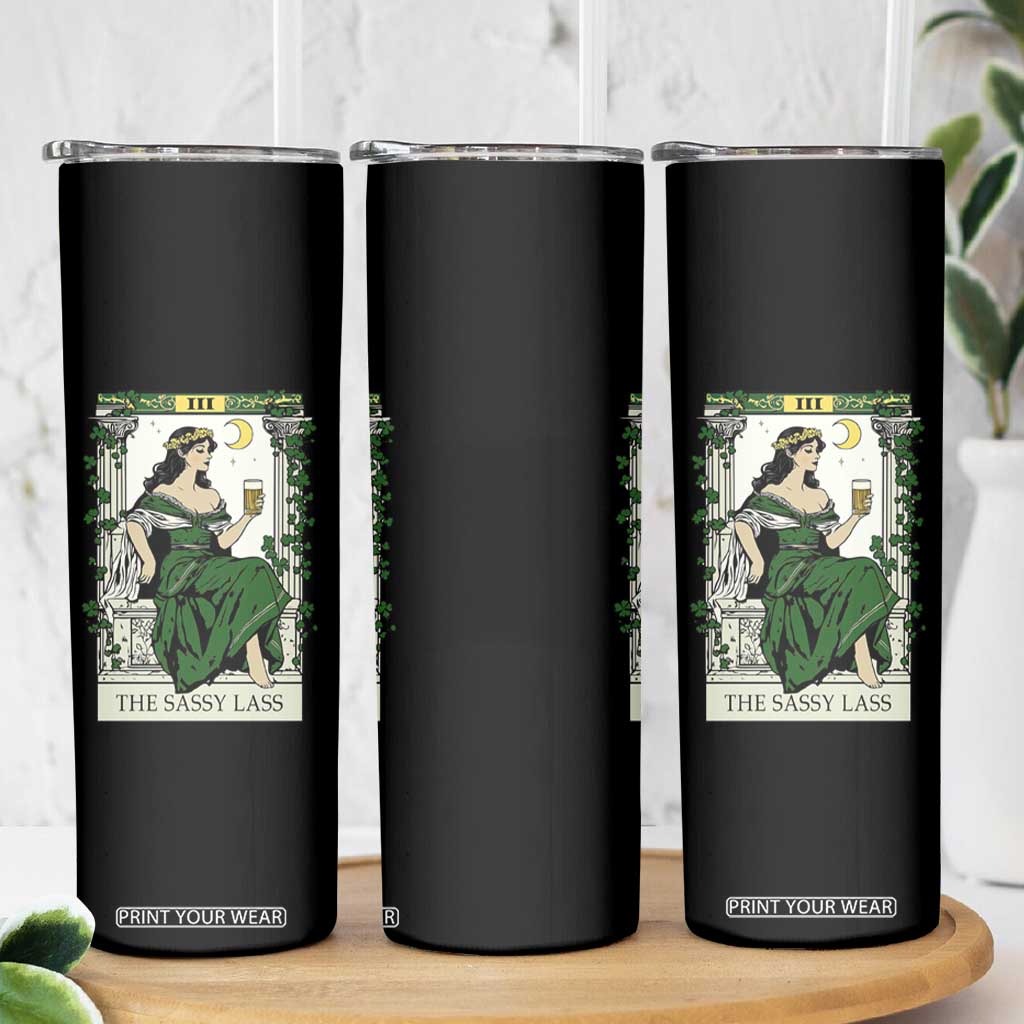 The Sassy Lass Tarot Card Skinny Tumbler Funny St Patrick's Day TS02 Print Your Wear