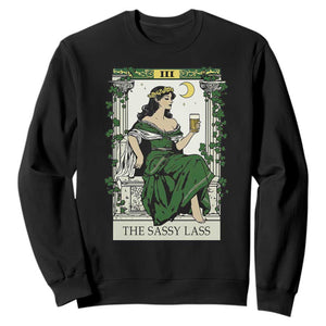 The Sassy Lass Tarot Card Sweatshirt Funny St Patrick's Day TS02 Black Print Your Wear