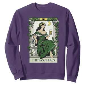 The Sassy Lass Tarot Card Sweatshirt Funny St Patrick's Day TS02 Purple Print Your Wear