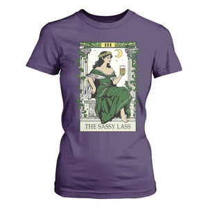 The Sassy Lass Tarot Card T Shirt For Women Funny St Patrick's Day TS02 Purple Print Your Wear