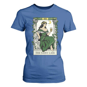 The Sassy Lass Tarot Card T Shirt For Women Funny St Patrick's Day TS02 Royal Blue Print Your Wear